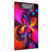 フローラモダン抽象芸術アートレッドブルーパターン#07 クリップボード (右)