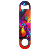 フローラモダン抽象芸術アートレッドブルーパターン#07 スピード栓抜き (裏面)