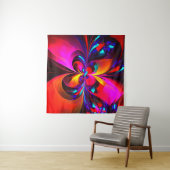 フローラモダン抽象芸術アートレッドブルーパターン#07 タペストリー (インサイチュ)