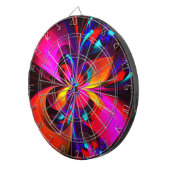 フローラモダン抽象芸術アートレッドブルーパターン#07 ダーツボード (正面右)