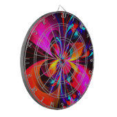 フローラモダン抽象芸術アートレッドブルーパターン#07 ダーツボード (正面左)