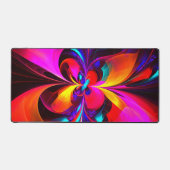 フローラモダン抽象芸術アートレッドブルーパターン#07 デスクマット (正面)