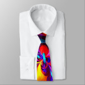 フローラモダン抽象芸術アートレッドブルーパターン#07 ネクタイ (タイ)