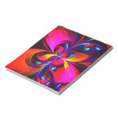 フローラモダン抽象芸術アートレッドブルーパターン#07 ノートパッド (回転)