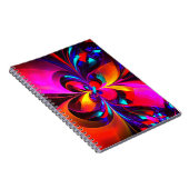 フローラモダン抽象芸術アートレッドブルーパターン#07 ノートブック (右側)