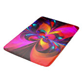 フローラモダン抽象芸術アートレッドブルーパターン#07 バスマット (アングル)