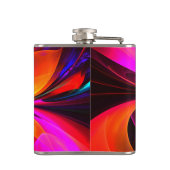 フローラモダン抽象芸術アートレッドブルーパターン#07 フラスク (裏面)