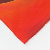 フローラモダン抽象芸術アートレッドブルーパターン#07 フリースブランケット (角)