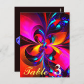 フローラモダン抽象芸術アートレッドブルーパターン#07 ポストカード (正面/裏面)