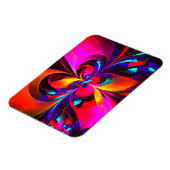 フローラモダン抽象芸術アートレッドブルーパターン#07 マグネット (左側)