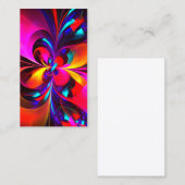 フローラモダン抽象芸術アートレッドブルーパターン#07 名刺 (正面/裏面)