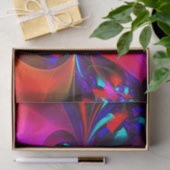 フローラモダン抽象芸術アートレッドブルーパターン#07 薄葉紙 (ギフト)