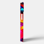 フローラモダン抽象芸術アートレッドブルーパターン#07 Case-Mate iPhoneケース (裏面 / 右)