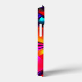 フローラモダン抽象芸術アートレッドブルーパターン#07 Case-Mate iPhoneケース (裏面 / 右)