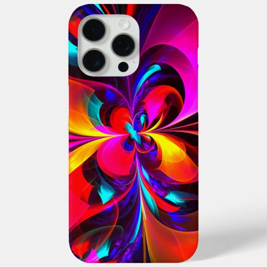 フローラモダン抽象芸術アートレッドブルーパターン#07 Case-Mate iPhoneケース (裏面)