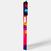 フローラモダン抽象芸術アートレッドブルーパターン#07 Case-Mate iPhoneケース (裏面 / 右)