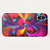 フローラモダン抽象芸術アートレッドブルーパターン#07 Case-Mate iPhoneケース (裏面(横))