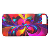 フローラモダン抽象芸術アートレッドブルーパターン#07 Case-Mate iPhoneケース (裏面(横))