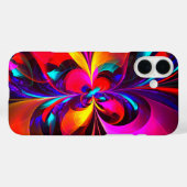フローラモダン抽象芸術アートレッドブルーパターン#07 Case-Mate iPhoneケース (裏面 (横))