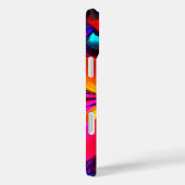 フローラモダン抽象芸術アートレッドブルーパターン#07 Case-Mate iPhoneケース (裏面 / 右)