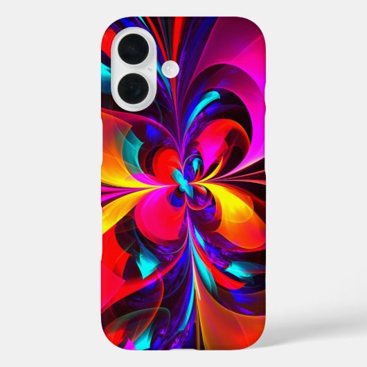 フローラモダン抽象芸術アートレッドブルーパターン#07 Case-Mate iPhoneケース (裏面)