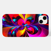 フローラモダン抽象芸術アートレッドブルーパターン#07 Case-Mate iPhoneケース (裏面 (横))