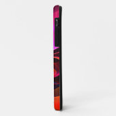 フローラモダン抽象芸術アートレッドブルーパターン#07 Case-Mate iPhoneケース (裏面/左)