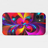 フローラモダン抽象芸術アートレッドブルーパターン#07 Case-Mate iPhoneケース (裏面(横))