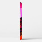 フローラモダン抽象芸術アートレッドブルーパターン#07 Case-Mate iPhoneケース (裏面 / 左)