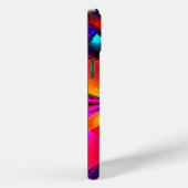 フローラモダン抽象芸術アートレッドブルーパターン#07 Case-Mate iPhoneケース (裏面 / 右)