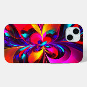 フローラモダン抽象芸術アートレッドブルーパターン#07 Case-Mate iPhoneケース (裏面 (横))