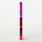 フローラモダン抽象芸術アートレッドブルーパターン#07 iPhoneケース (左側)