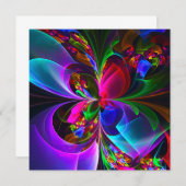 フローラモダン抽象芸術アートレッドブルーパターン#12 (正面/裏面)