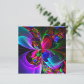 フローラモダン抽象芸術アートレッドブルーパターン#12 (スタンド正面)