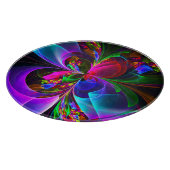 フローラモダン抽象芸術アートレッドブルーパターン#12 カッティングボード (角)