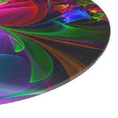 フローラモダン抽象芸術アートレッドブルーパターン#12 カッティングボード (角)