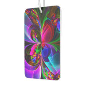 フローラモダン抽象芸術アートレッドブルーパターン#12 カーエアーフレッシュナー (左)