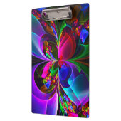 フローラモダン抽象芸術アートレッドブルーパターン#12 クリップボード (左)