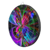 フローラモダン抽象芸術アートレッドブルーパターン#12 ダーツボード (正面右)