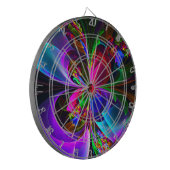 フローラモダン抽象芸術アートレッドブルーパターン#12 ダーツボード (正面左)