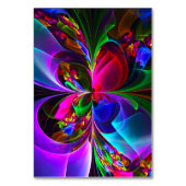 フローラモダン抽象芸術アートレッドブルーパターン#12 テーブルナンバー (裏面)