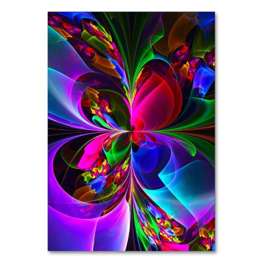 フローラモダン抽象芸術アートレッドブルーパターン#12 テーブルナンバー (正面)