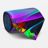 フローラモダン抽象芸術アートレッドブルーパターン#12 ネクタイ (ロール)