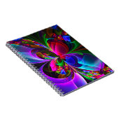 フローラモダン抽象芸術アートレッドブルーパターン#12 ノートブック (右側)