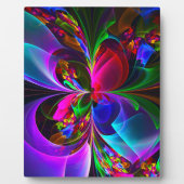 フローラモダン抽象芸術アートレッドブルーパターン#12 フォトプラーク (正面)