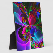 フローラモダン抽象芸術アートレッドブルーパターン#12 フォトプラーク (側面)