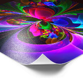 フローラモダン抽象芸術アートレッドブルーパターン#12 フォトプリント            (角)