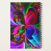 フローラモダン抽象芸術アートレッドブルーパターン#12 プランナー手帳 (裏面)