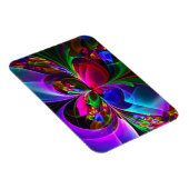 フローラモダン抽象芸術アートレッドブルーパターン#12 マグネット (右側)