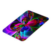 フローラモダン抽象芸術アートレッドブルーパターン#12 マグネット (左側)